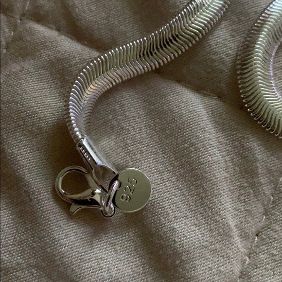 New Stamped 925 silver Bracelet Necklace set - Picture 2 of 3